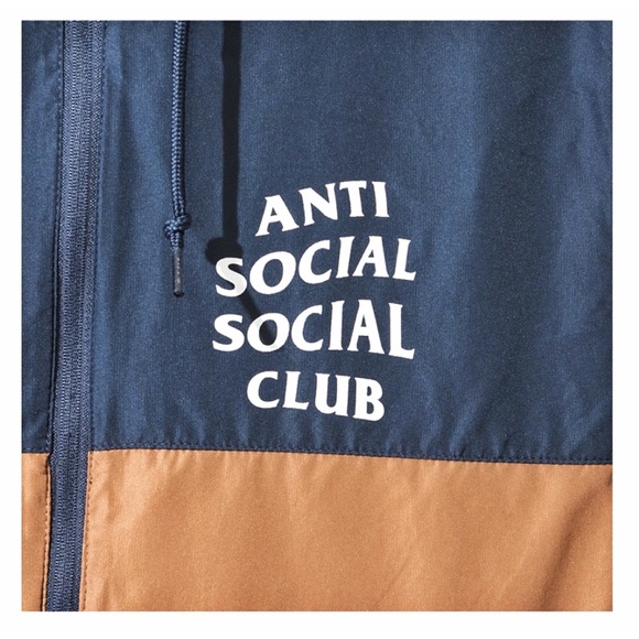 LAST ONE! ANTI SOCIAL SOCIAL CLUB Navy Windbreaker - Picture 3 of 4